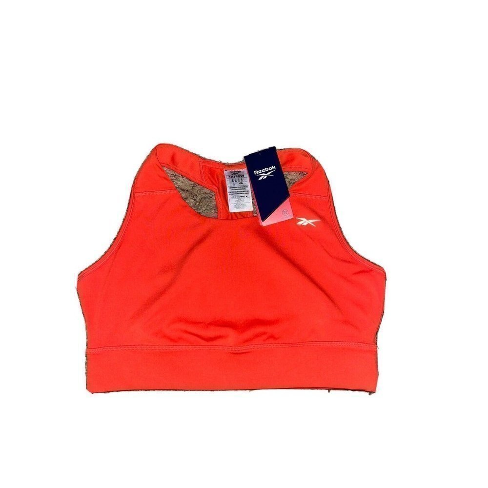 Reebok NWT Plus Size Running Essentials High-Impact Bra Dynamic Orange 1X - Picture 1 of 10